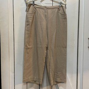 Eileen fisher tan wide leg pant small